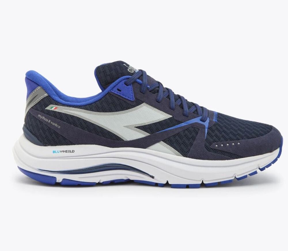 Diadora Men's Mythos Vortice 8 Sneaker Size 10 EU 43 Blue White NWOB